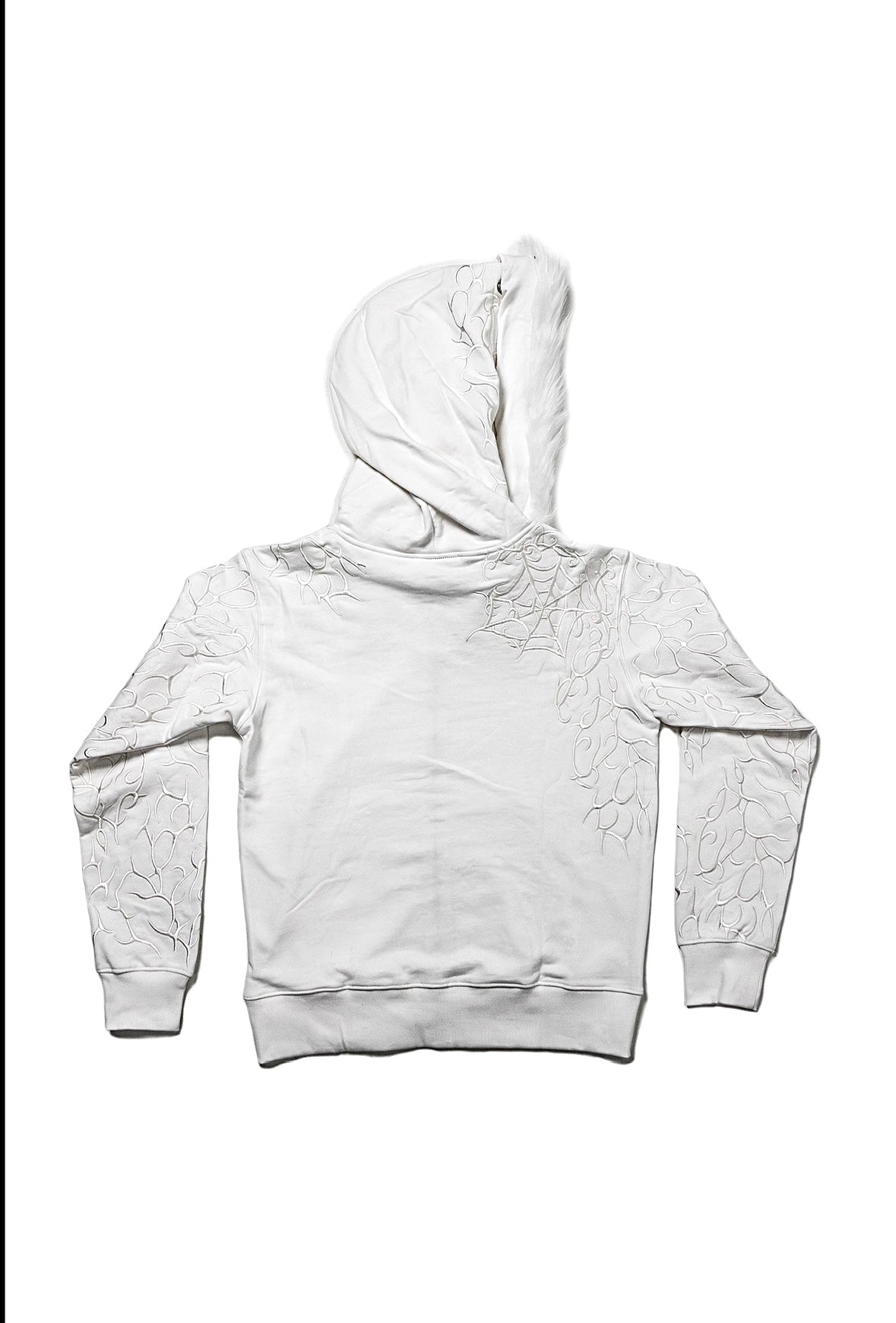 VILANOSIXX FAUX FUR ZIP UP WHITE