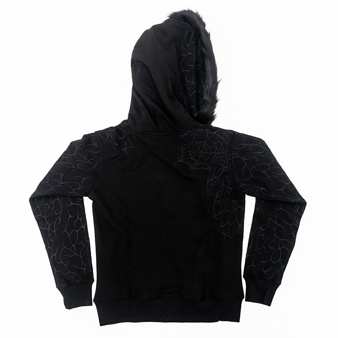 VILANOSIXX FAUX FUR ZIP UP BLACK